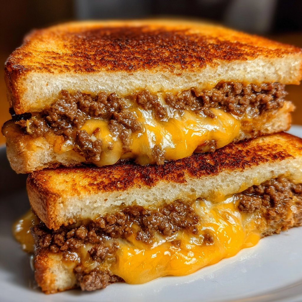 Ultimate Cheesy Ground Beef Melt