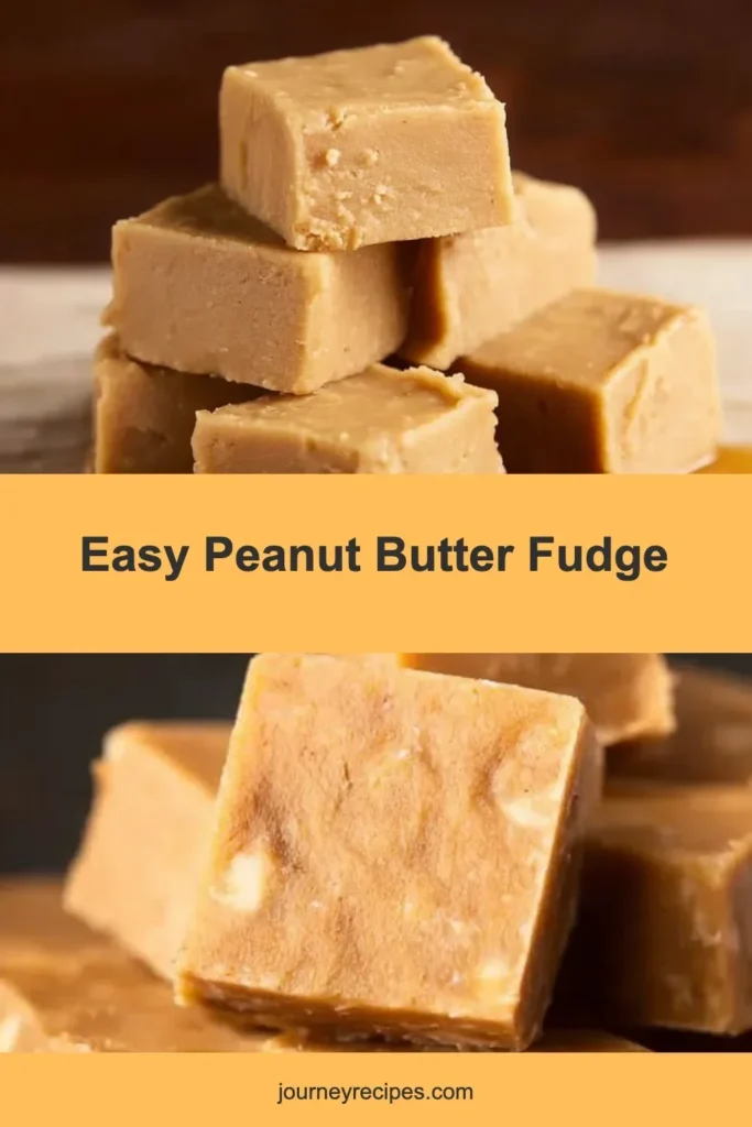 Delicious easy peanut butter fudge served on a plate