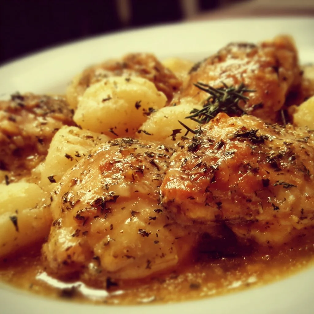 Delicious Flavor Explosion Roasted Chicken garnished and ready to serve.