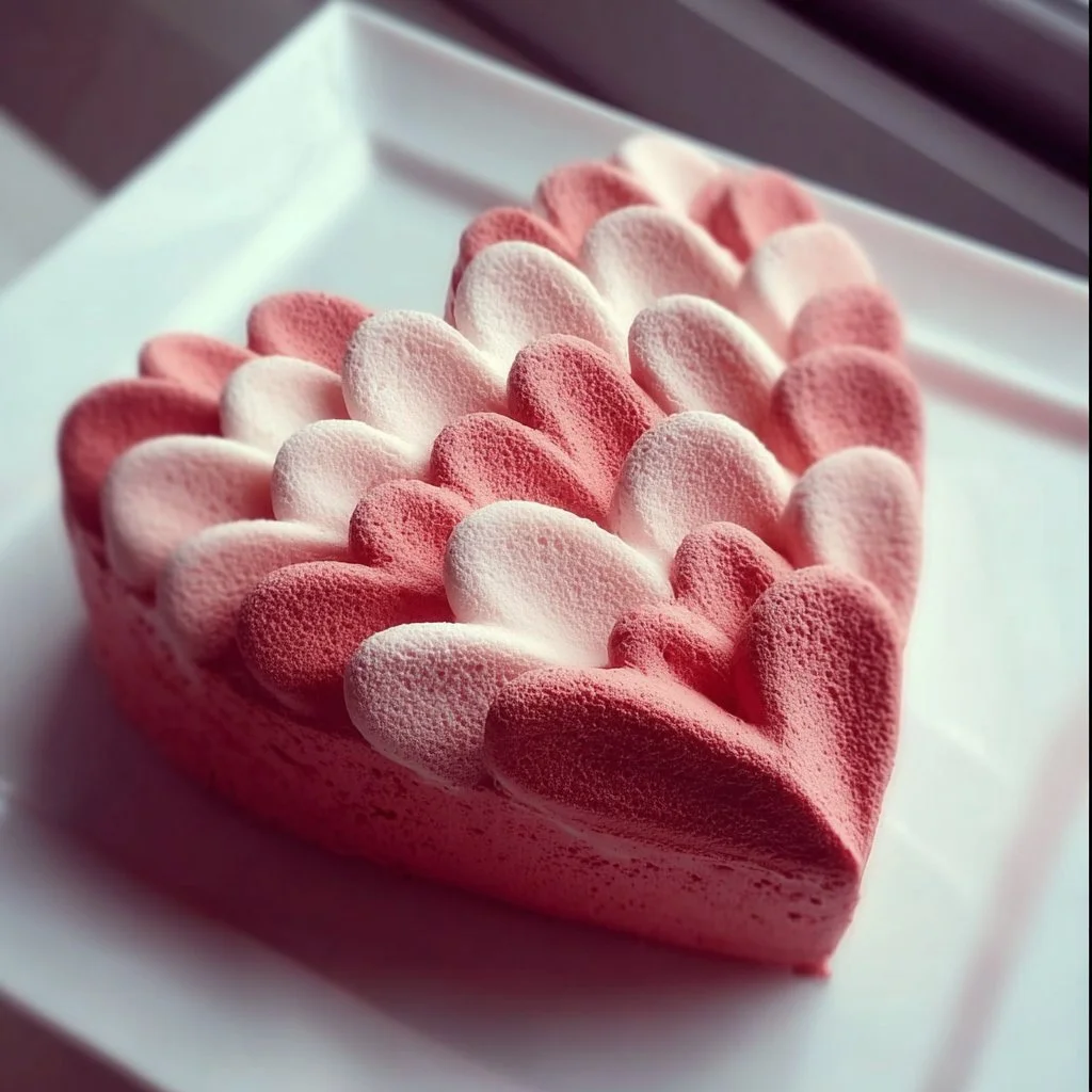 Delicious heart-shaped cake decorated for a romantic celebration