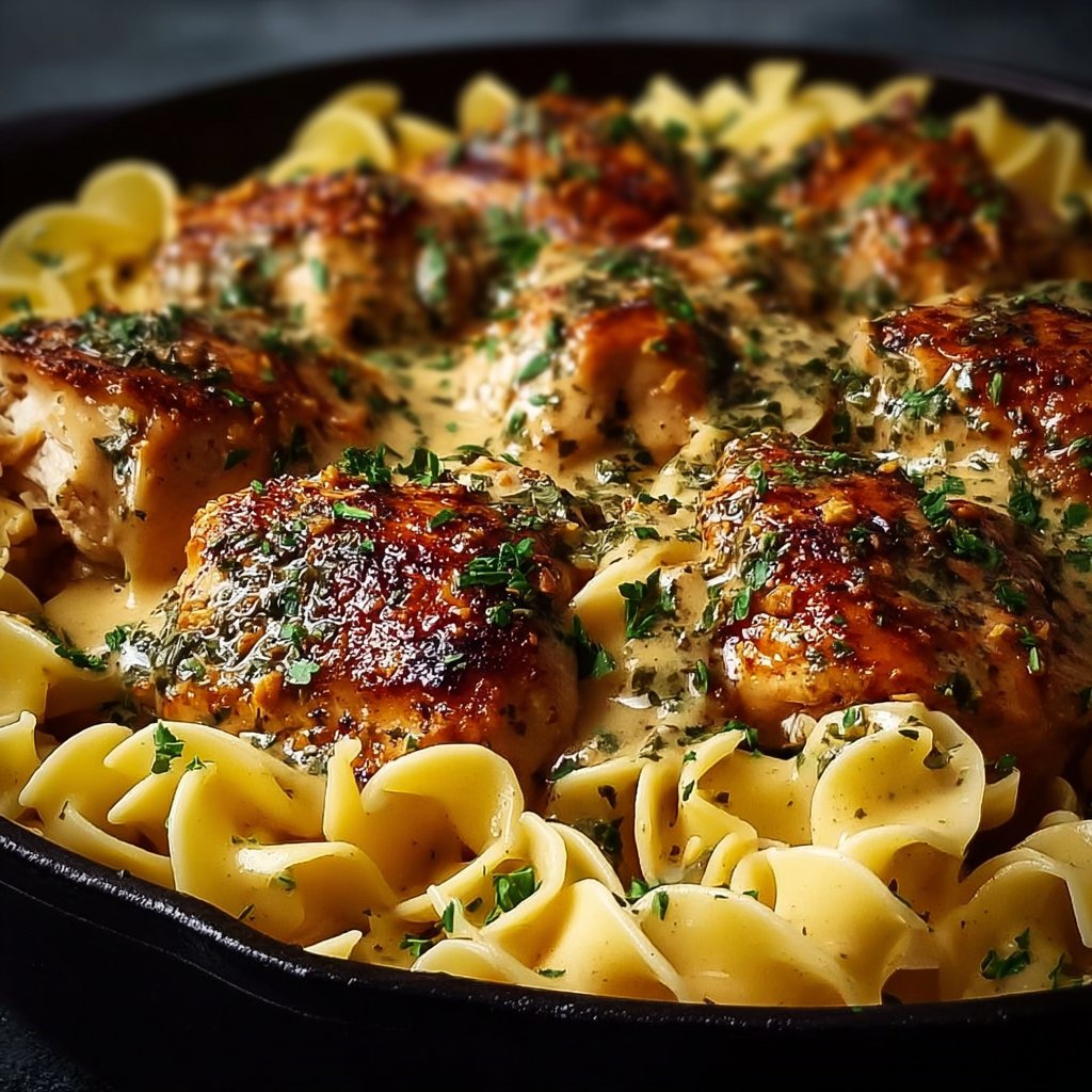 Easy One-Pan Chicken with Buttered Noodles