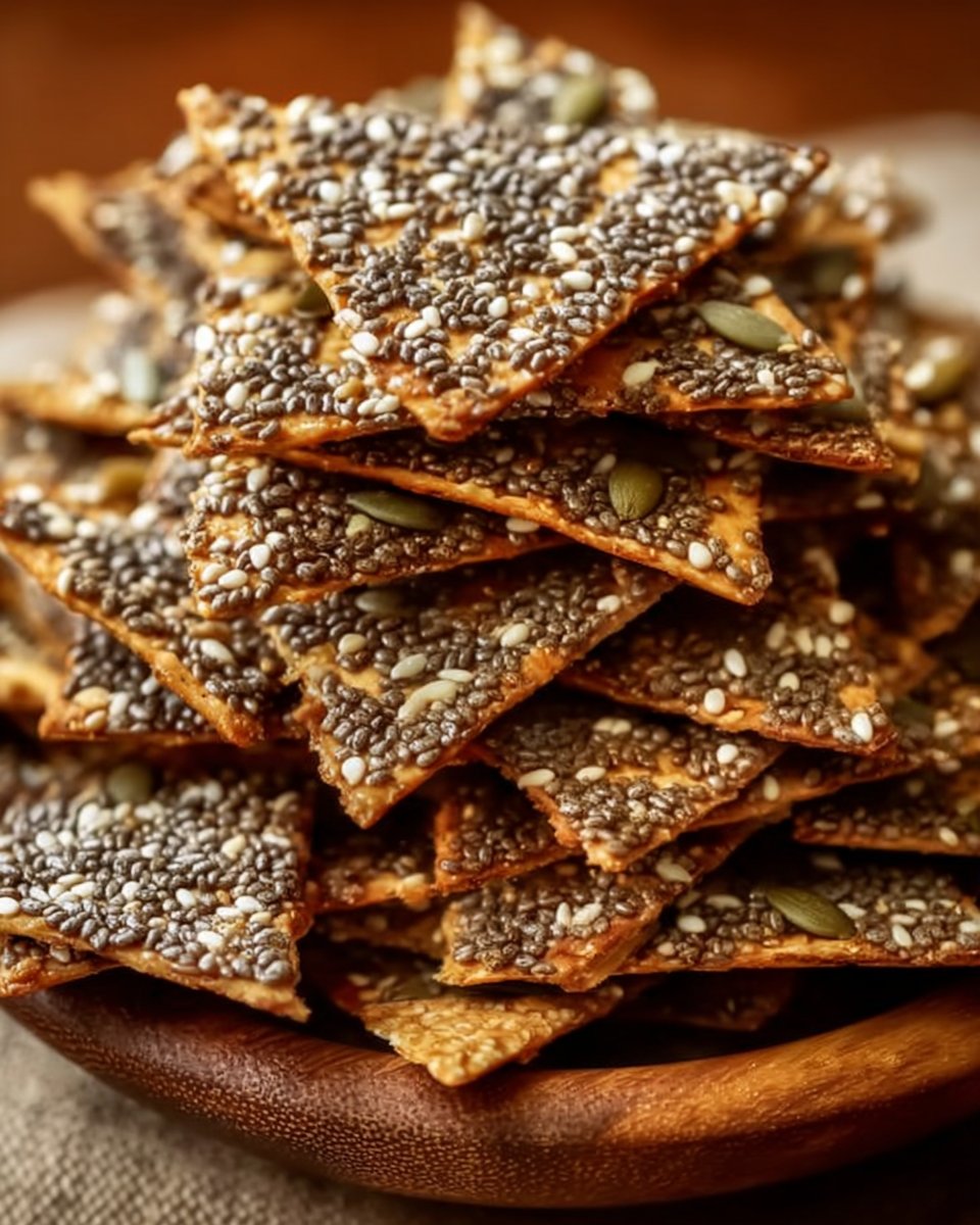 Delicious Chia & Flax Seed Crackers
