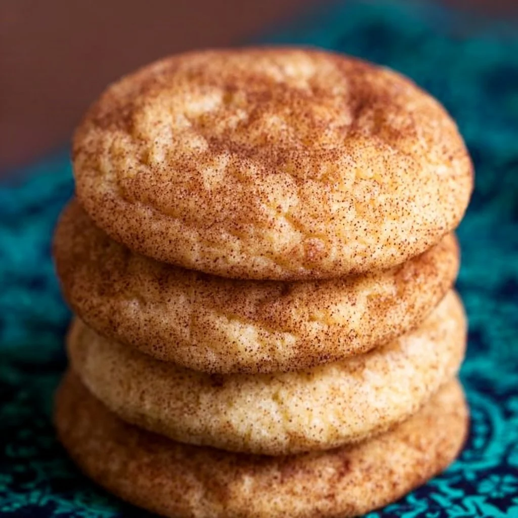 Delicious homemade snickerdoodle cookies with cinnamon sugar topping