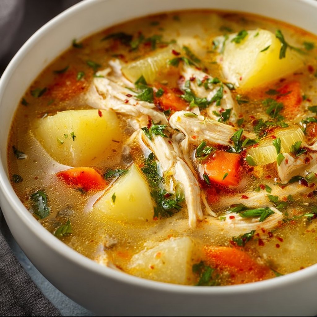 Comforting Chicken Soup with Potatoes