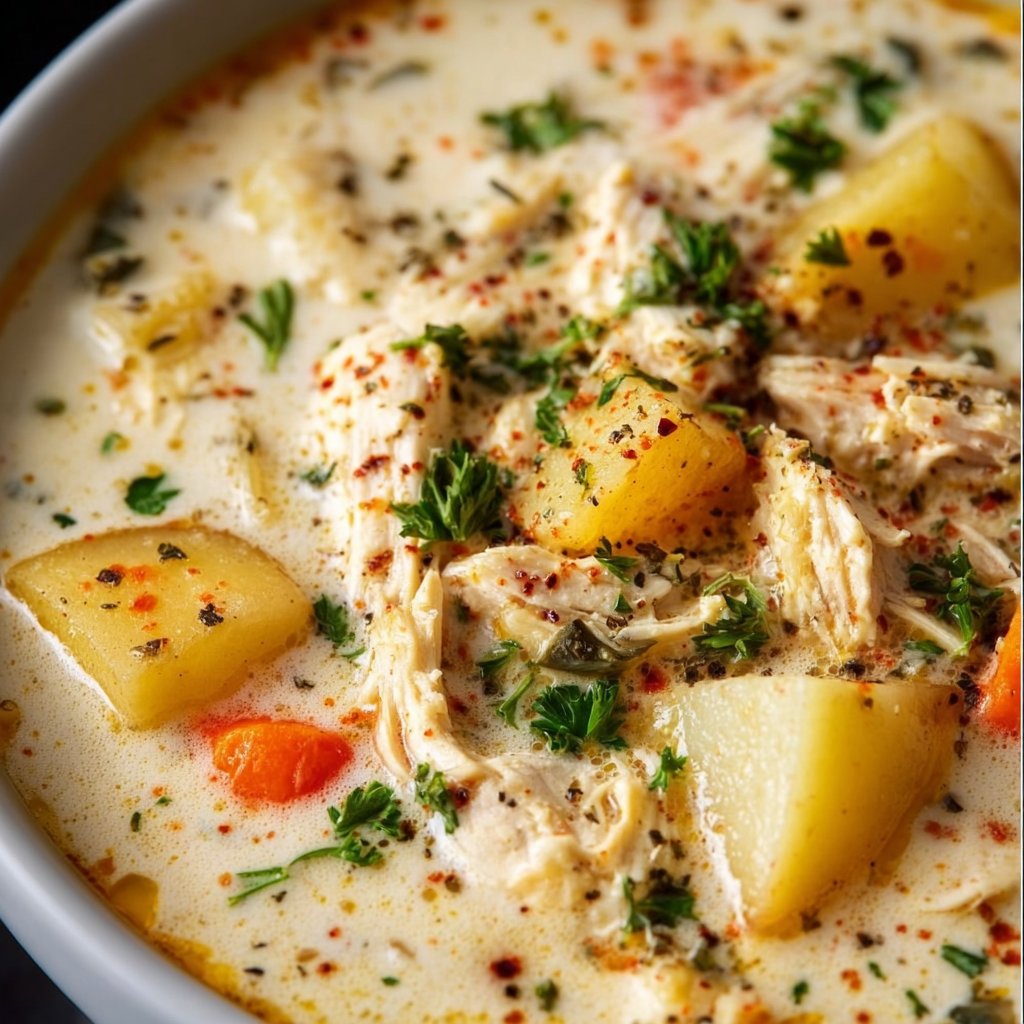 Crockpot Creamy Chicken and Potato Soup