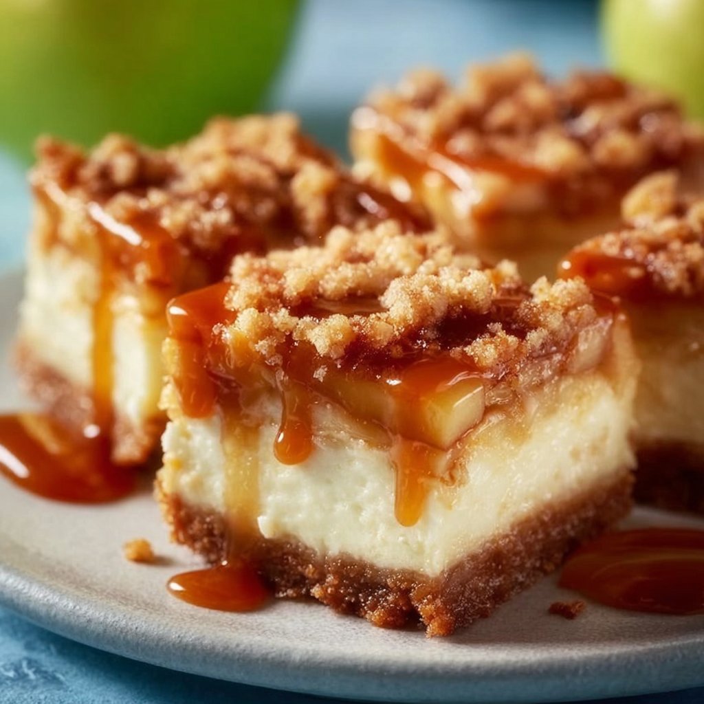 Caramel Apple Cheesecake Bars