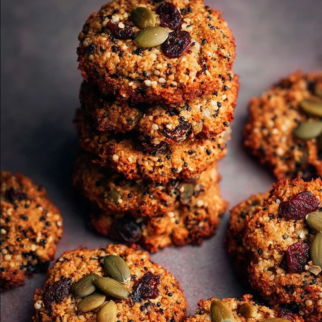Delicious quinoa breakfast cookies baked with wholesome ingredients.