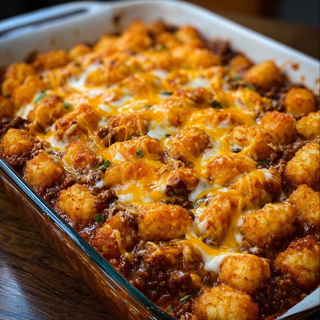 Chili Cheese Tater Tot Casserole: A Family Favorite Dish!