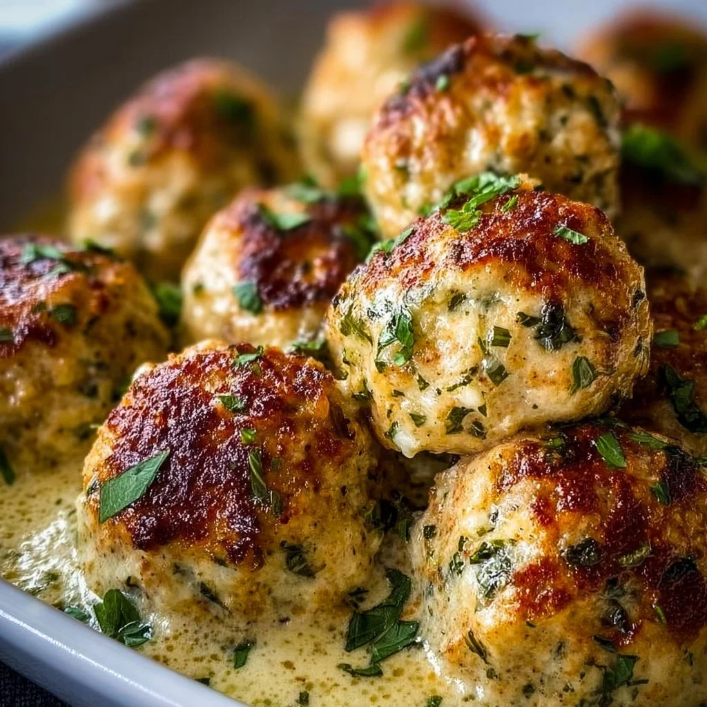 Baked Chicken Ricotta Meatballs