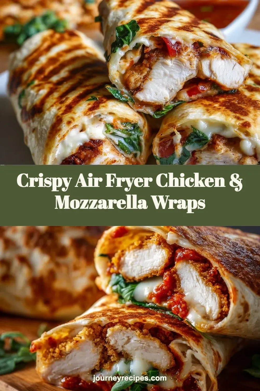 Crispy Air Fryer Chicken & Mozzarella Wraps