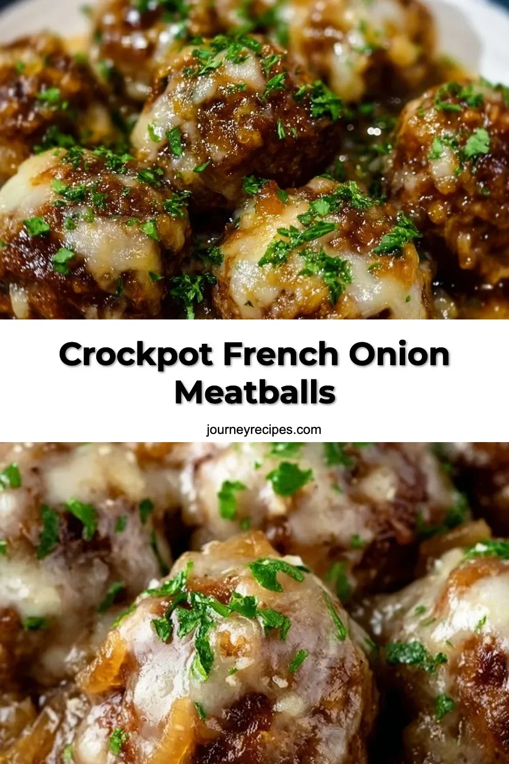Crockpot French Onion Meatballs