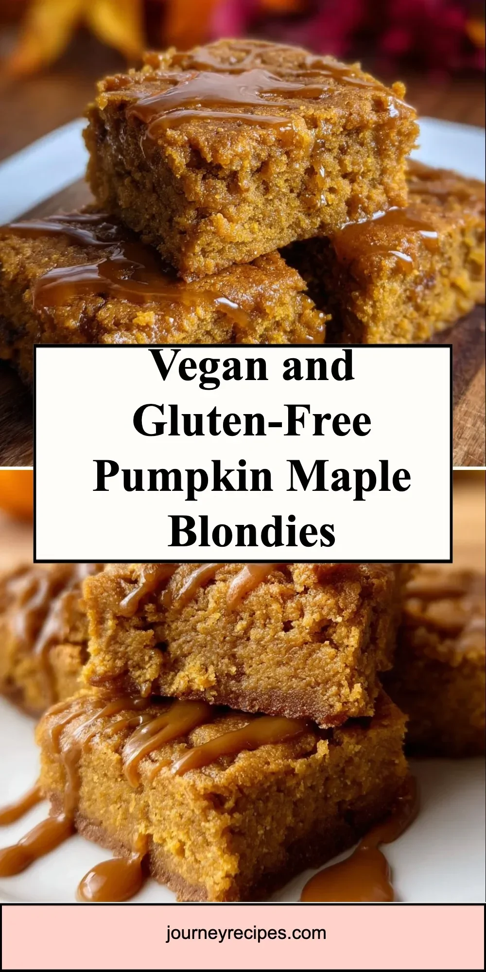 Vegan and Gluten-Free Pumpkin Maple Blondies