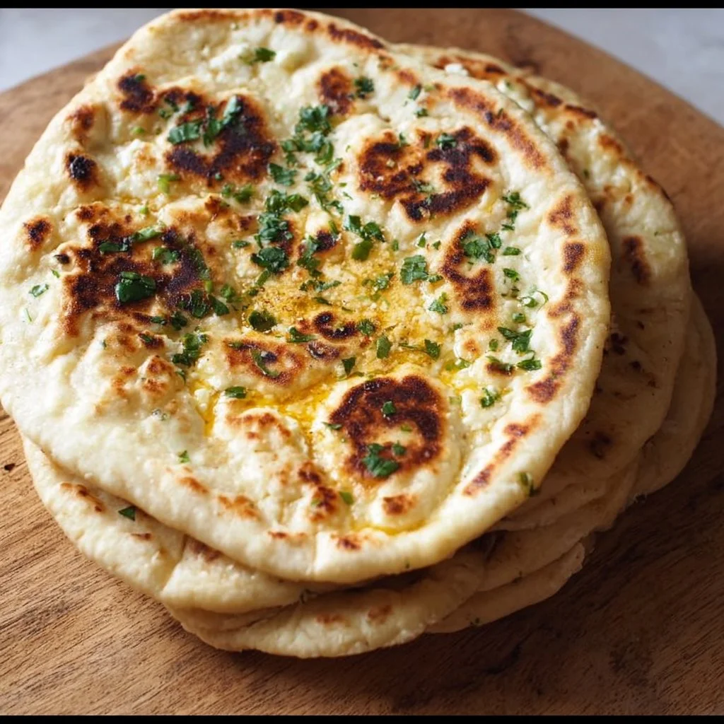 Cottage Cheese Garlic Naan (High Protein, No Yeast!)