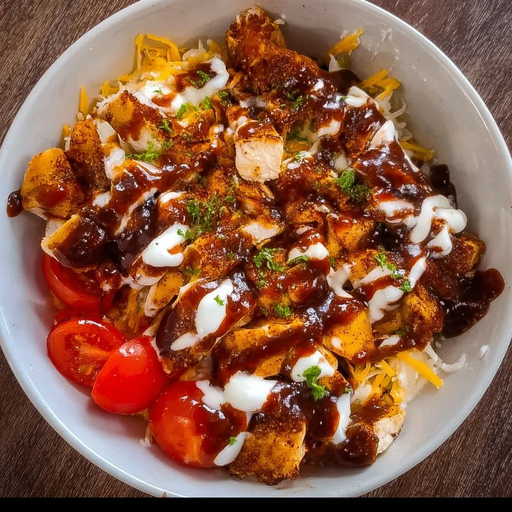High Protein BBQ Ranch Chicken Bowl