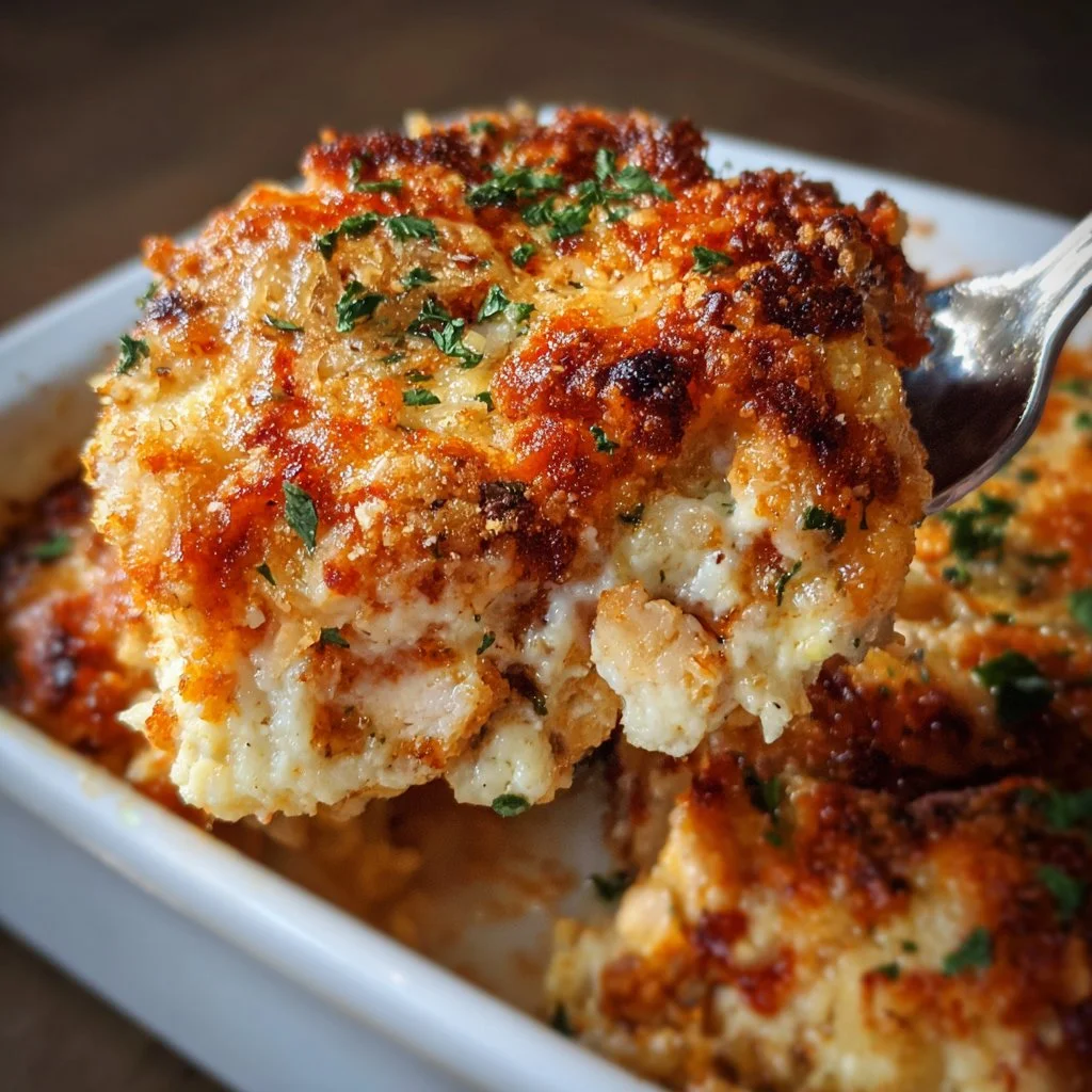 High Protein Chicken Parmesan Casserole
