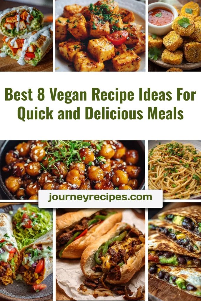 Quick and delicious vegan meal ideas for easy cooking and healthy eating.