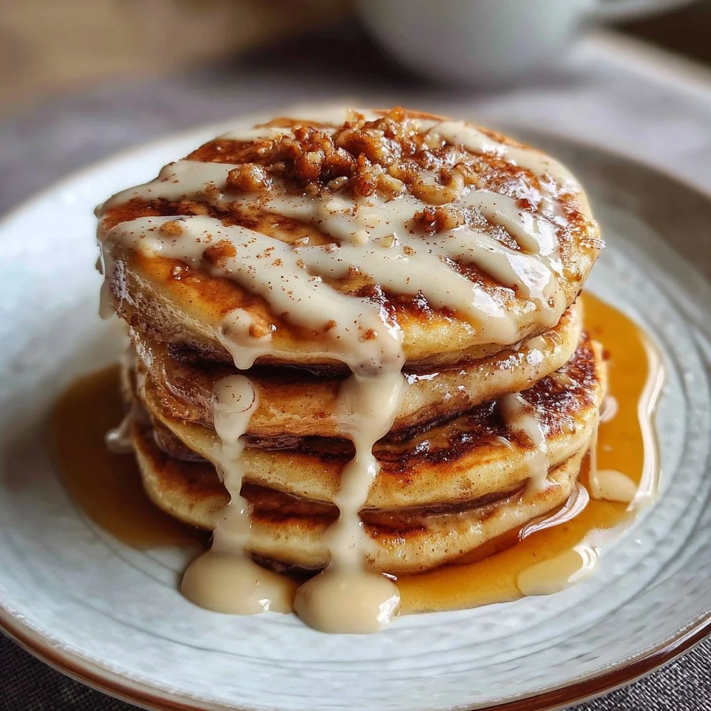 Vegan Cinnamon Roll Pancakes