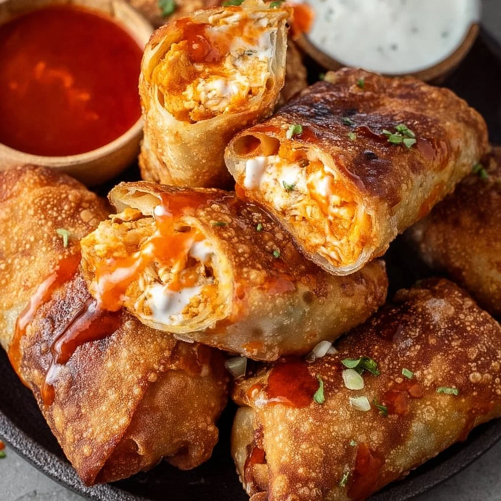 Buffalo Chicken Egg Rolls