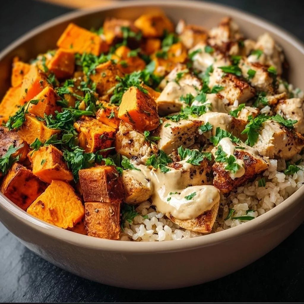 Chicken & Sweet Potato Rice Bowl