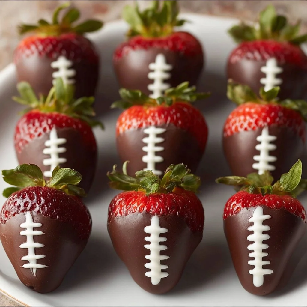 Delicious chocolate-dipped strawberries on a white plate.