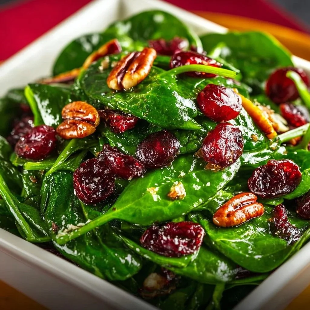 Christmas Cranberry Spinach Salad