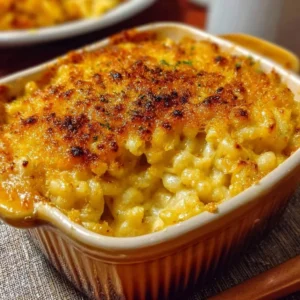 Delicious classic baked mac and cheese in a creamy cheese sauce topped with breadcrumbs