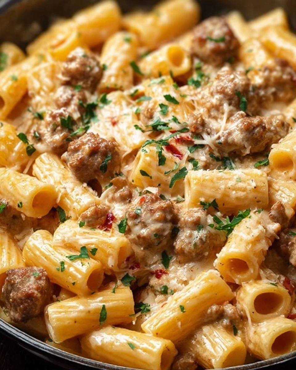 Creamy Sausage Rigatoni