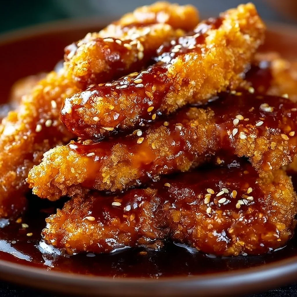 Crispy Honey BBQ Chicken Strips