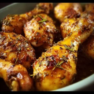 Crock pot chicken legs cooked to perfection with herbs and spices