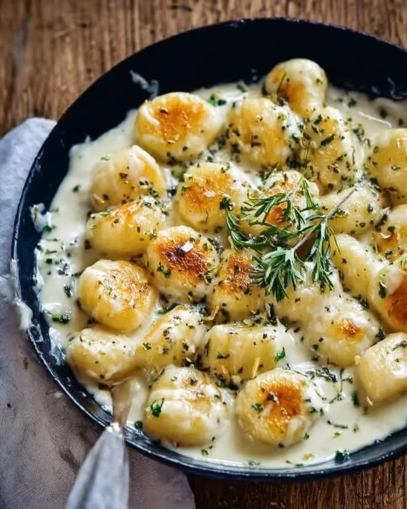 Heavenly millionaire gnocchi served with creamy sauce, ready in 30 minutes.