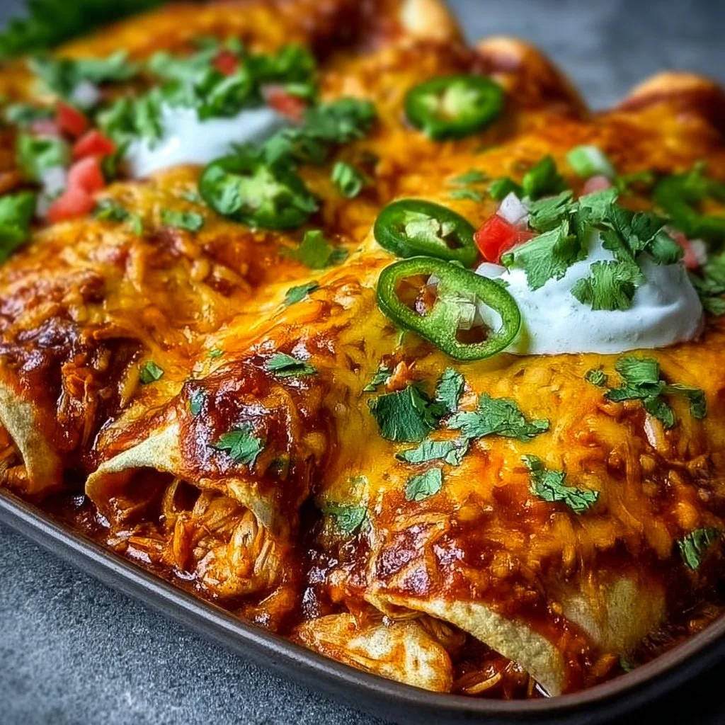 High Protein Chicken Enchiladas
