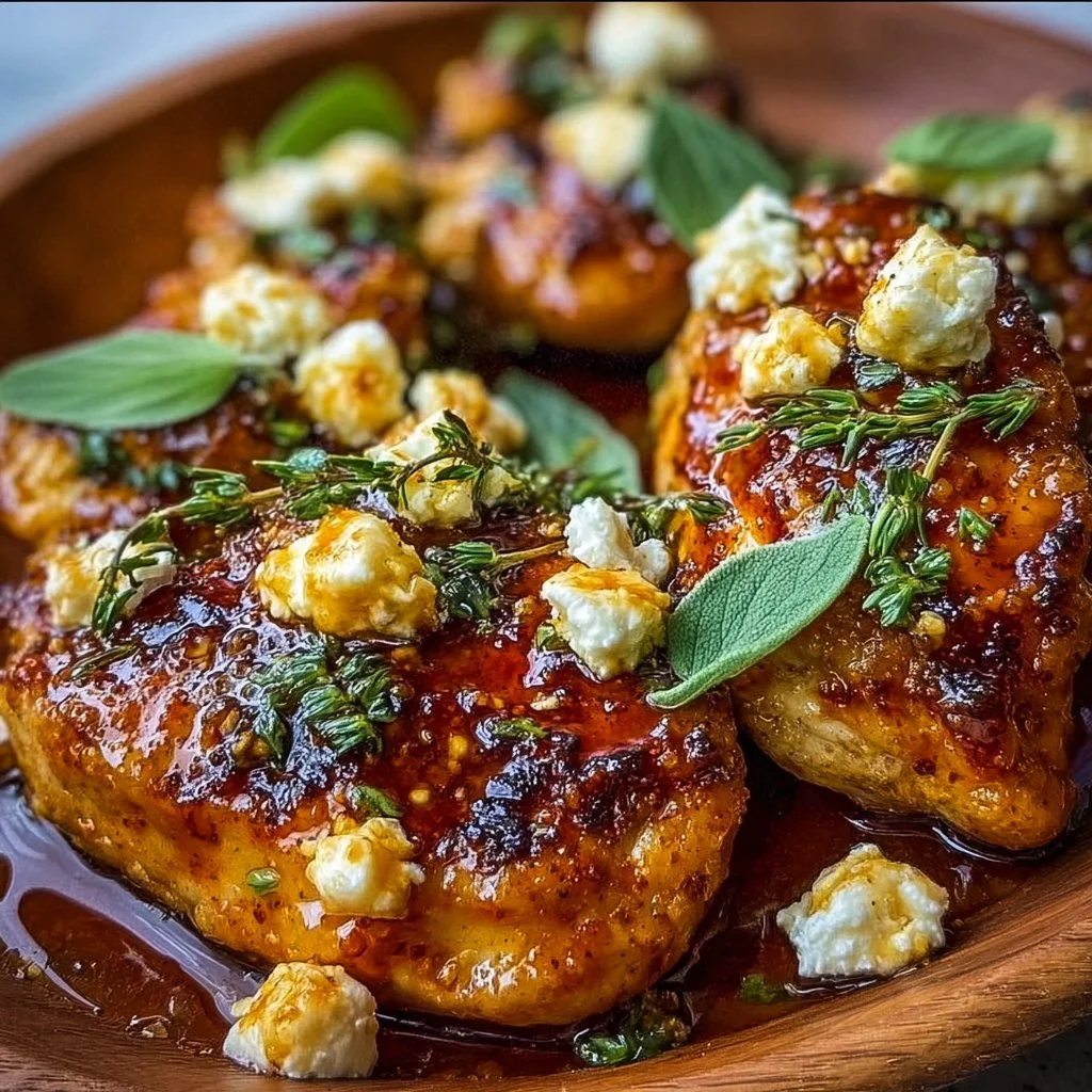 Hot Honey Infused Feta Chicken