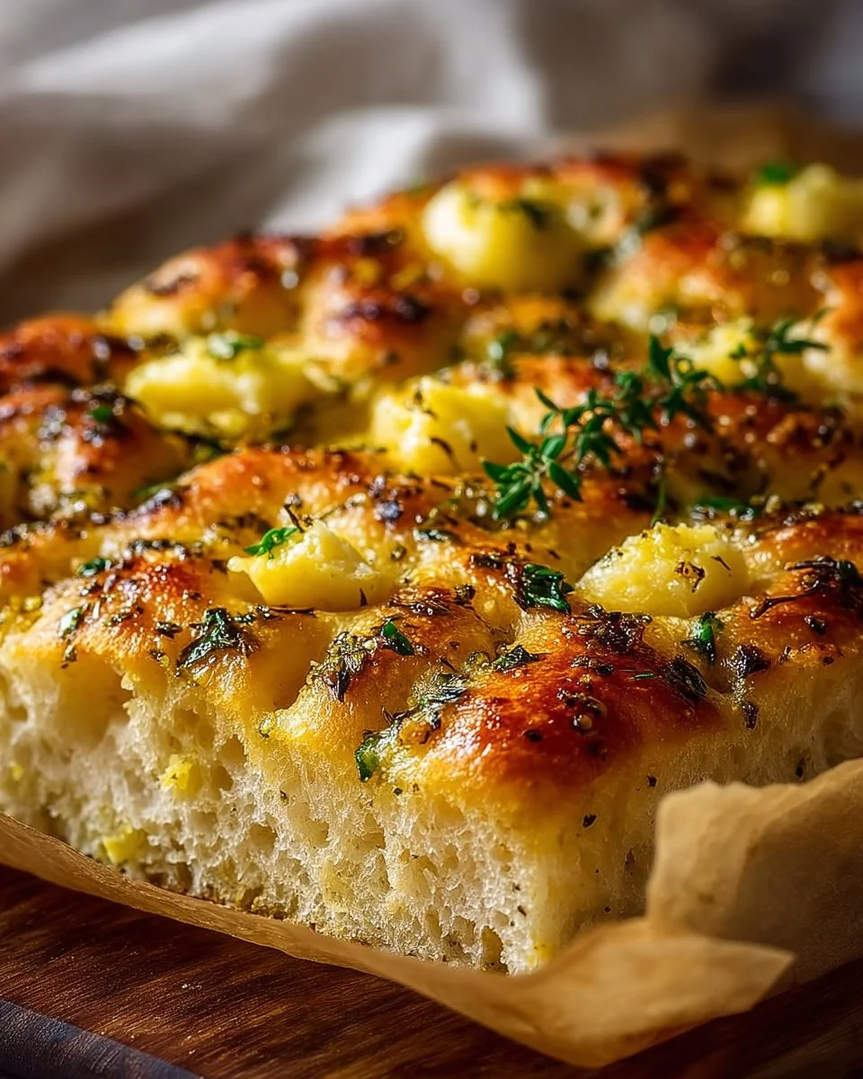 Italian Garlic Butter Focaccia