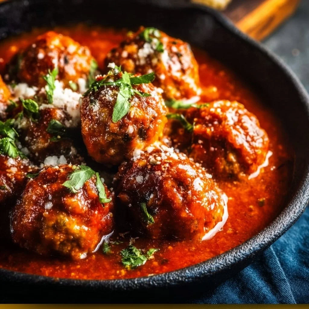 Keto Italian Meatballs with Marinara Sauce