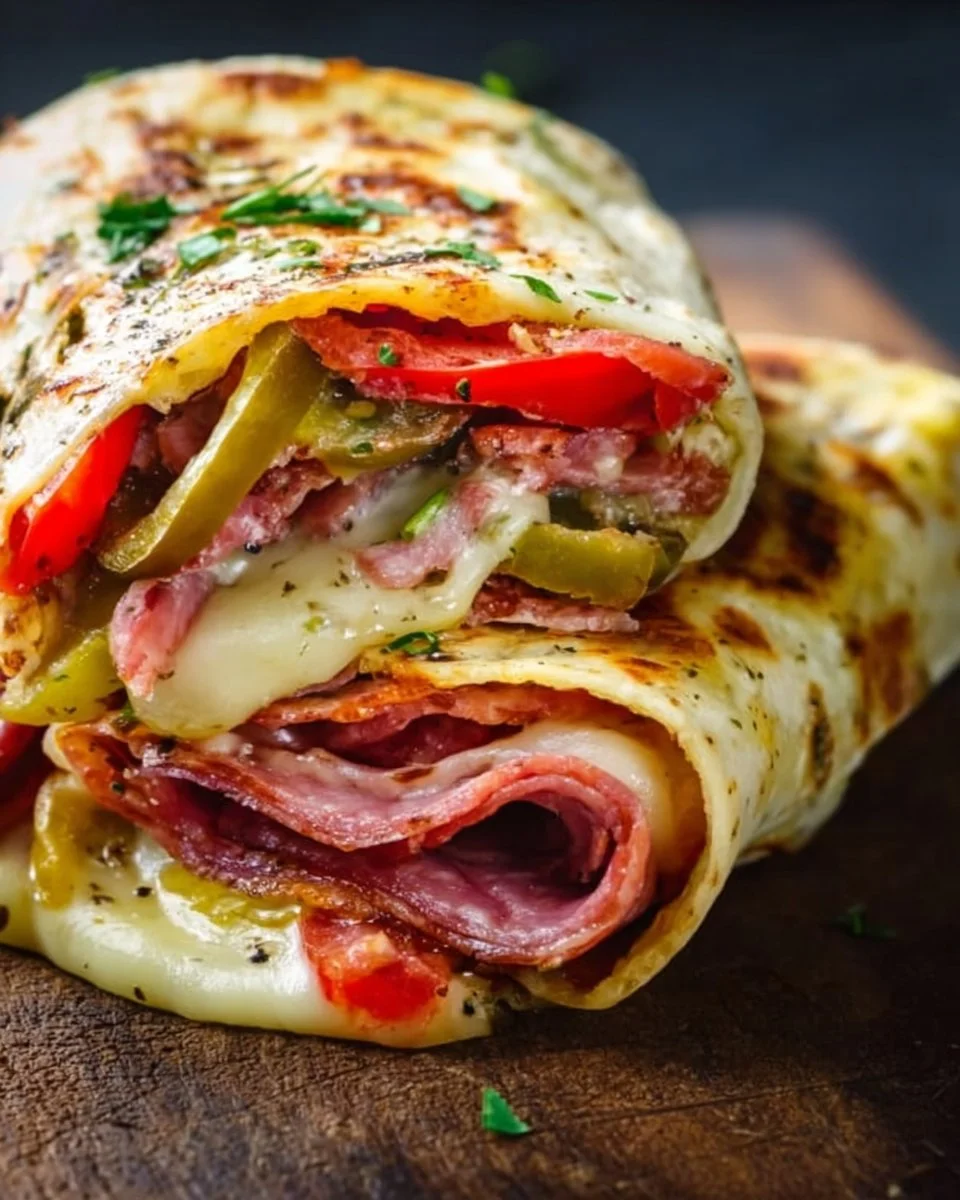 Low-Carb Italian Sub Wrap (Tortilla Melt Style)