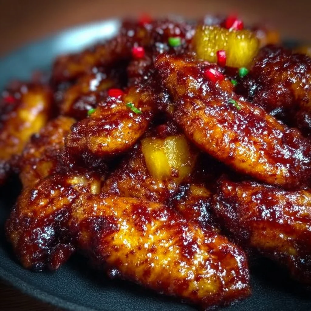 Pineapple Cowboy Candy Chicken Wings