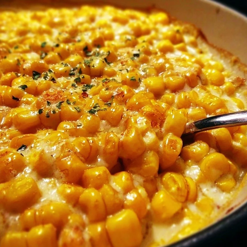 Delicious Thanksgiving corn dish ready to serve at holiday gathering