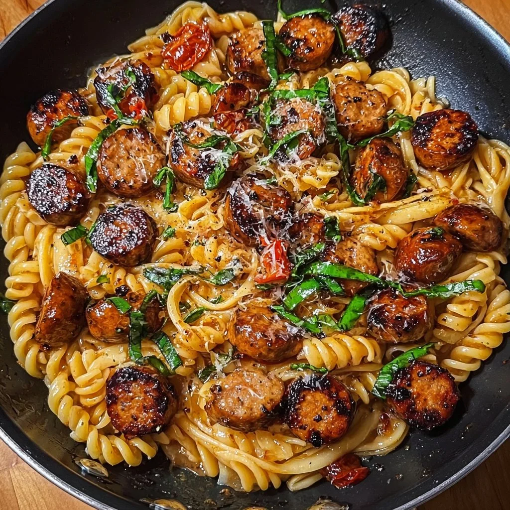 Sticky Honey Garlic Sausage Pasta Skillet: A Flavorful One-Pan Wonder