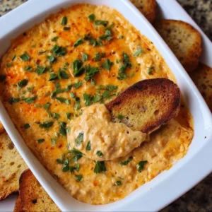 Vegetarian cheesy white bean buffalo dip served in a bowl with tortilla chips