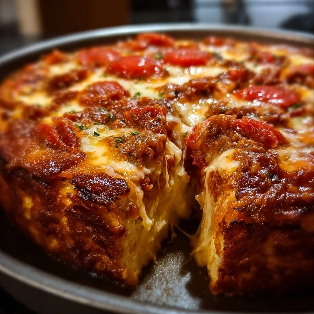 Delicious 53g protein crustless pizza pie for health-conscious pizza lovers