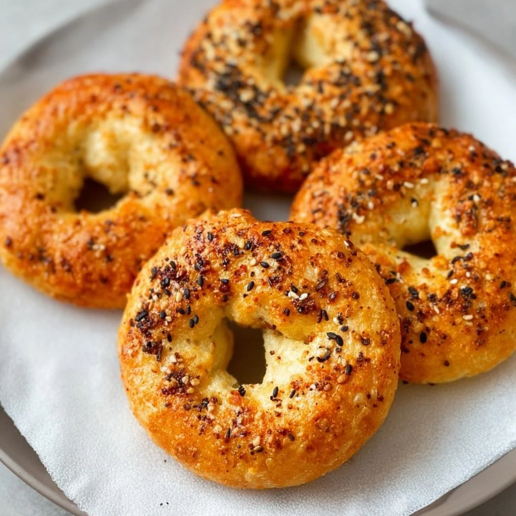 Air Fryer Protein Bagels