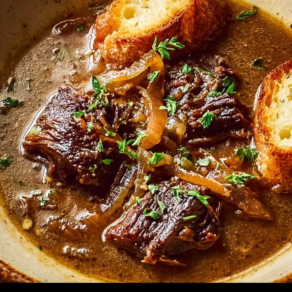 Caramelized Onion Short Rib Soup