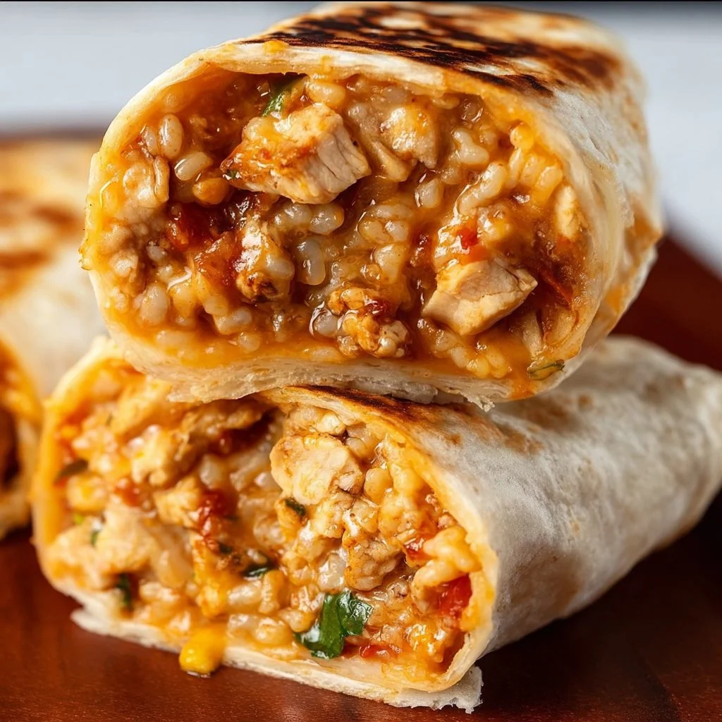 Cheesy Chicken Burritos