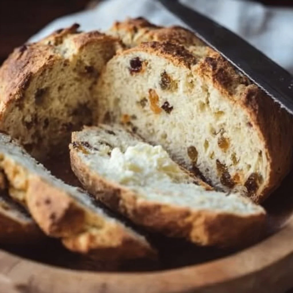 Classic gluten free Irish soda bread loaf fresh from the oven
