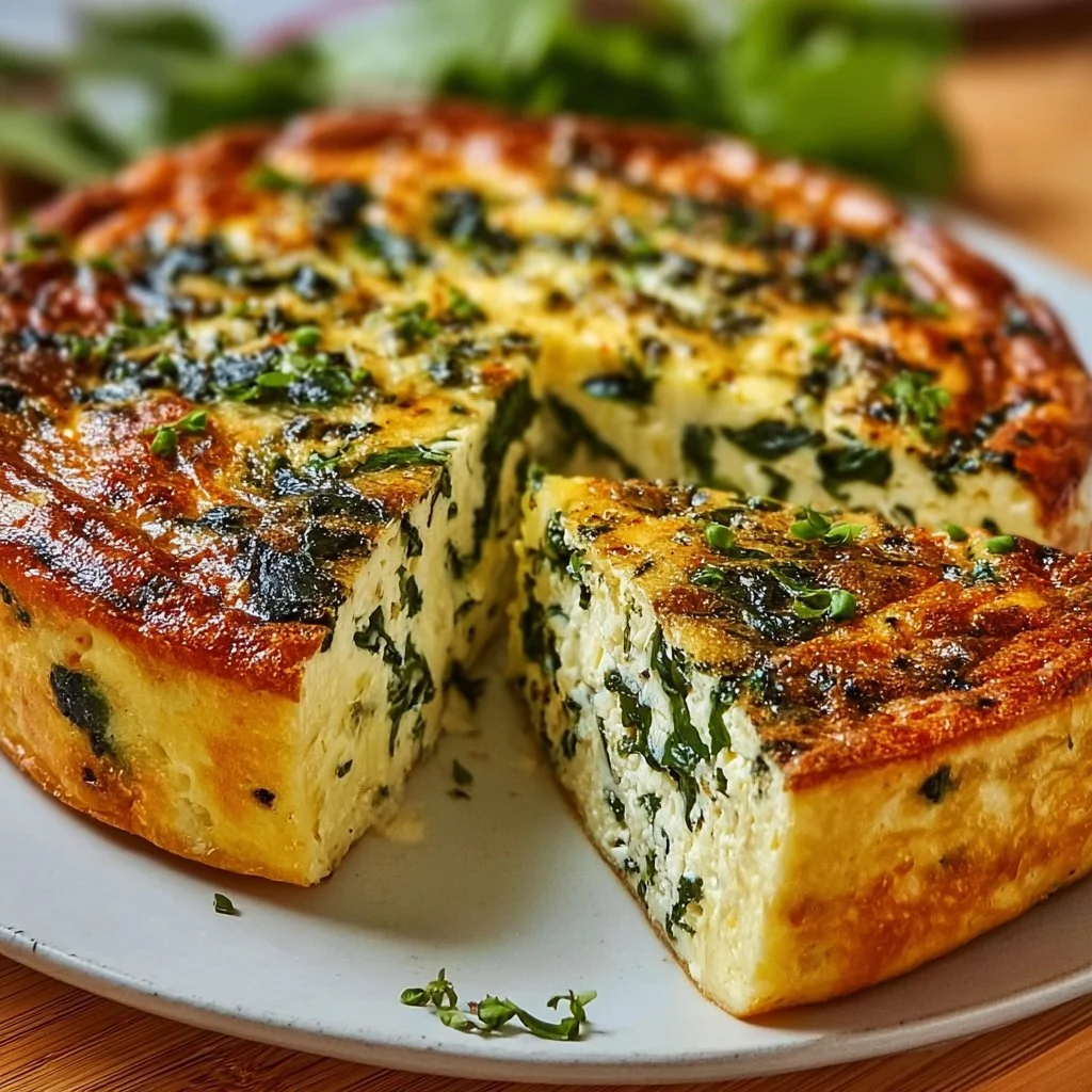 Cottage Cheese and Spinach Crustless Quiche