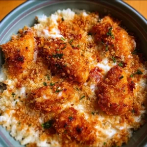 Cottage Cheese Chicken Parmesan Bowl with fresh ingredients and melted cheese