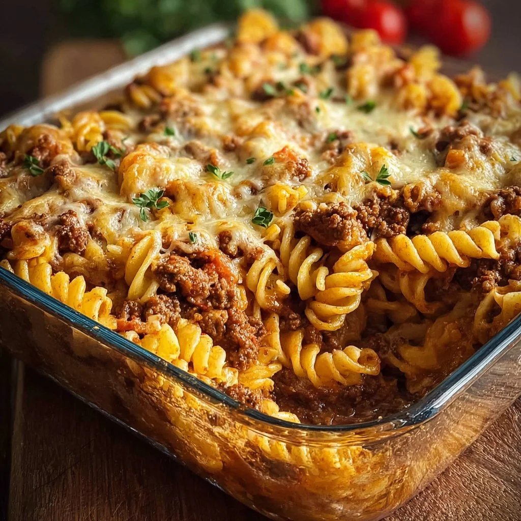 Cottage Cheese Protein Pasta Bake with Ground Beef