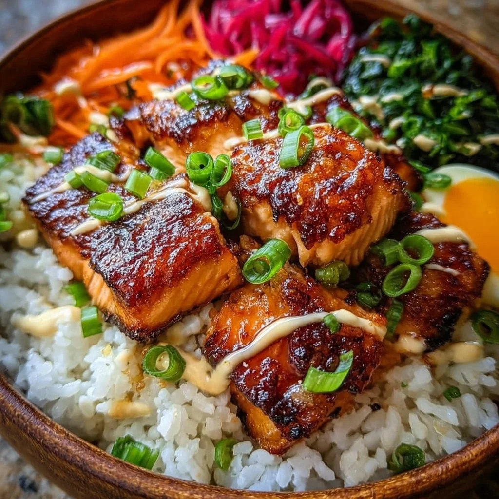 Crispy Salmon and Rice Bowl