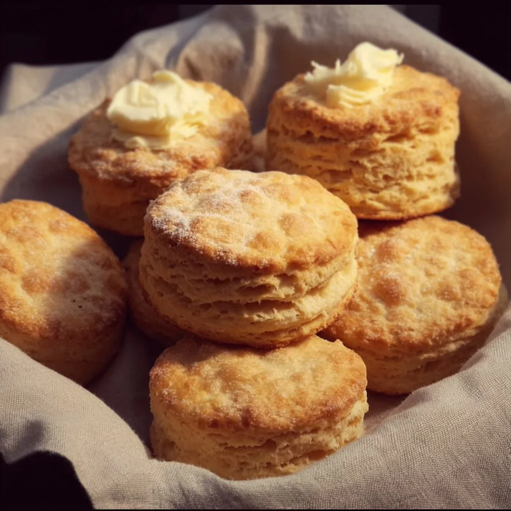 Homemade gluten free biscuits on a rustic wooden table