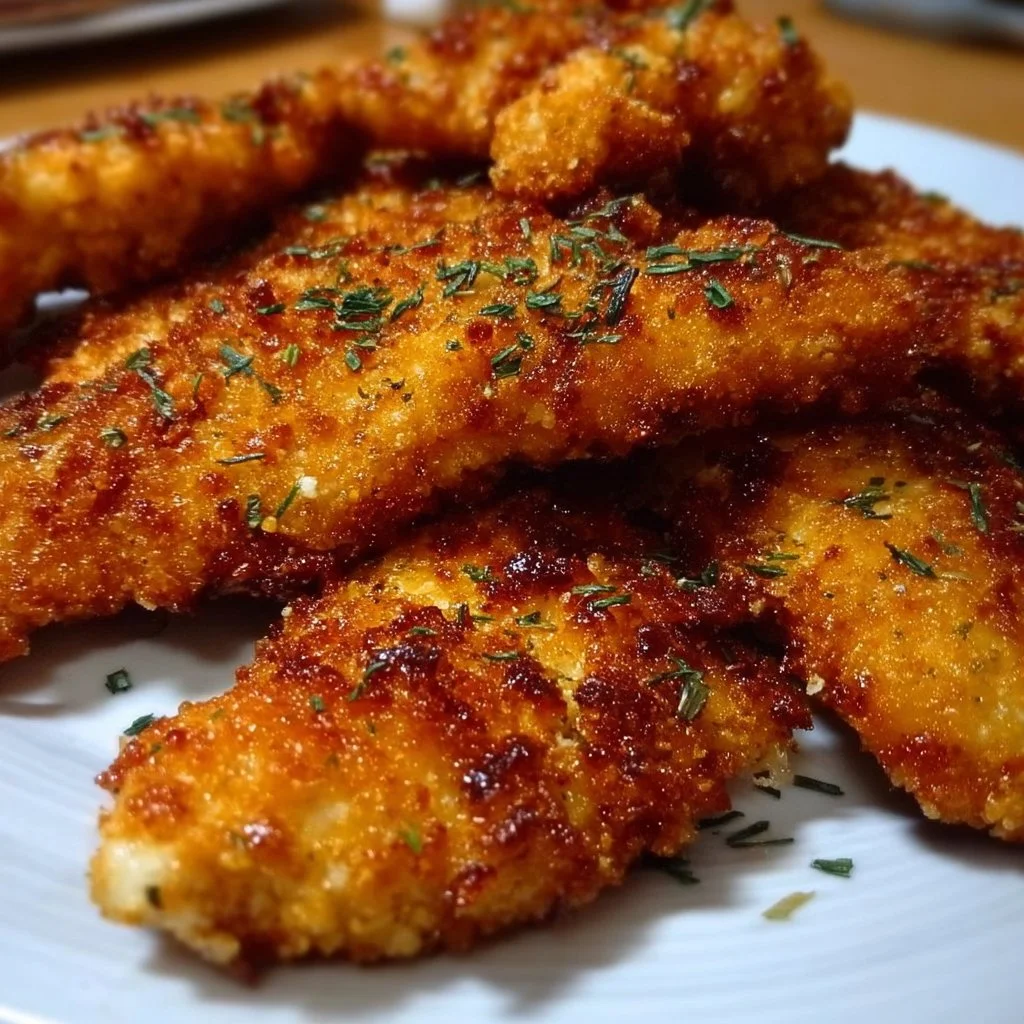 Plate of gluten free chicken tenders with dipping sauce